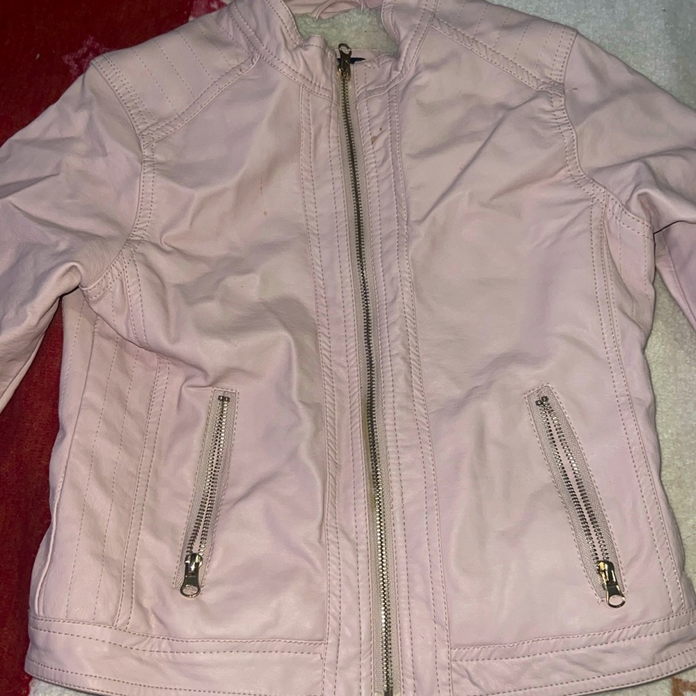Me Jane leather pink faux jacket